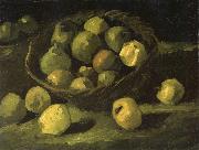 Vincent Van Gogh Still life with Basket of Apples (nn04) oil painting on canvas